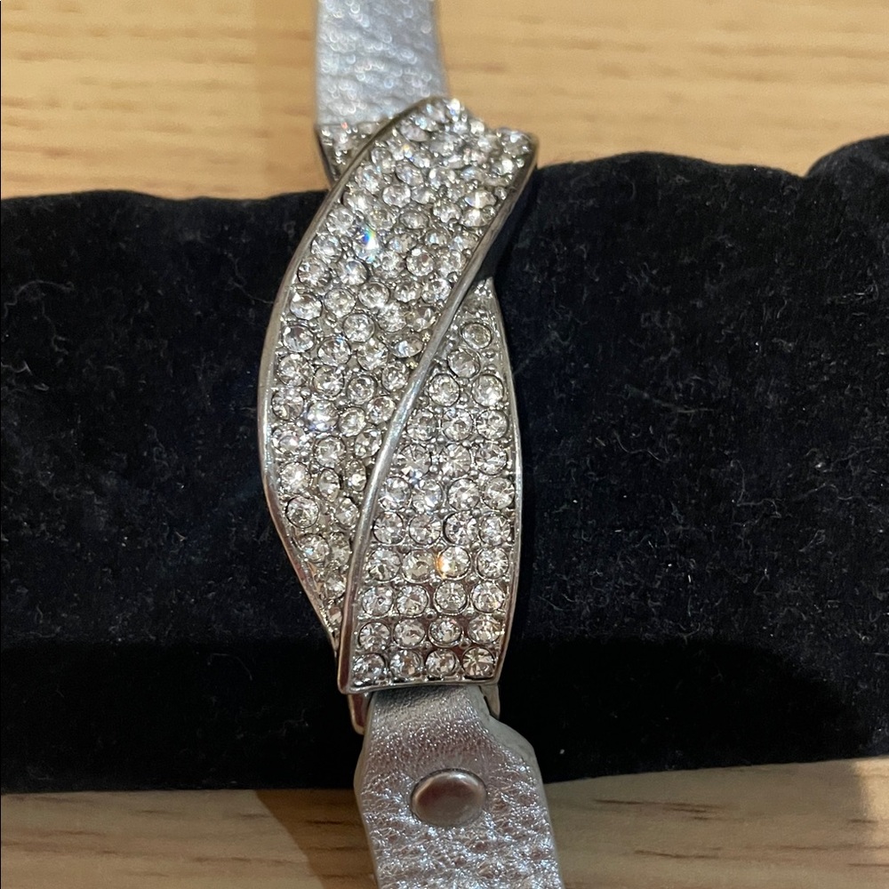Silver Rhinestone Bracelet - Picture 2 of 3
